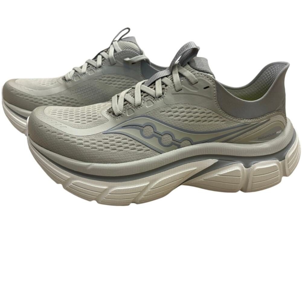 NWOT Men’s Saucony Paramount Max Running Shoes Light Gray Size 9